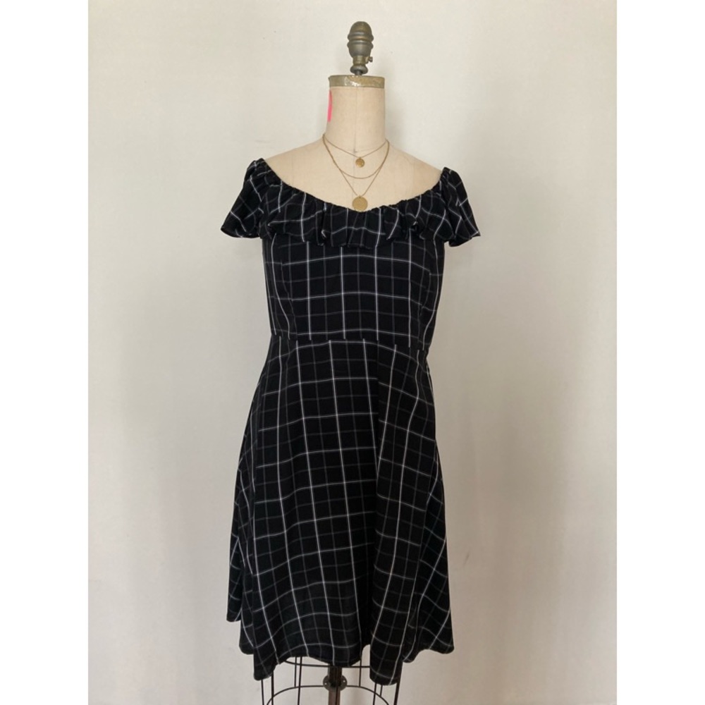 Old Navy black checkered dress